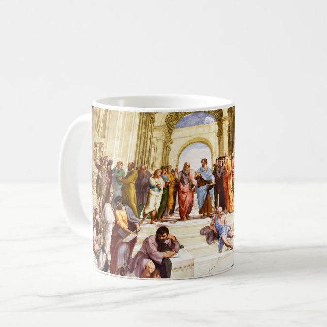 Raphael, Die Schule von Athen (1509) Kaffeetasse (Vorderseite Links)