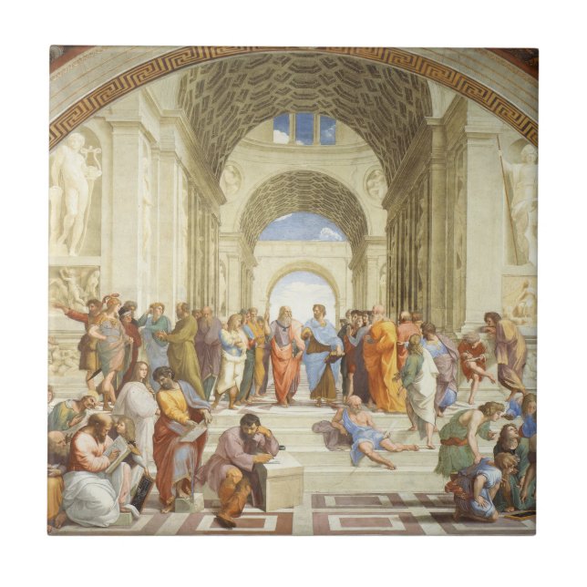 RAPHAEL - Die Schule von Athen 1511 Fliese (Vorderseite)