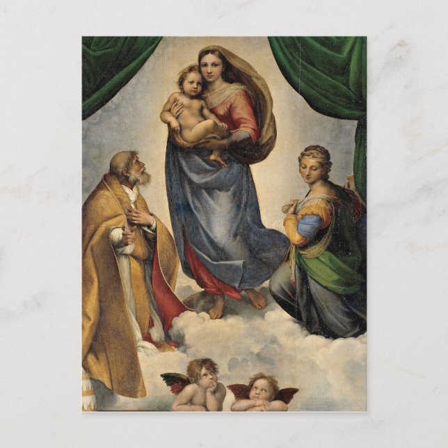 Raphael - Die Siena Madonna Postkarte (Vorderseite)