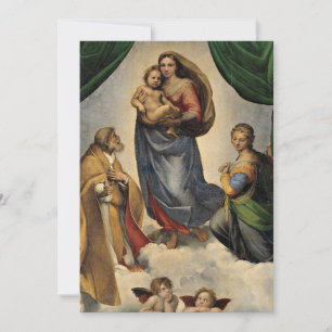 Raphael - Die Sixtinische Madonna, Mitteilungskarte