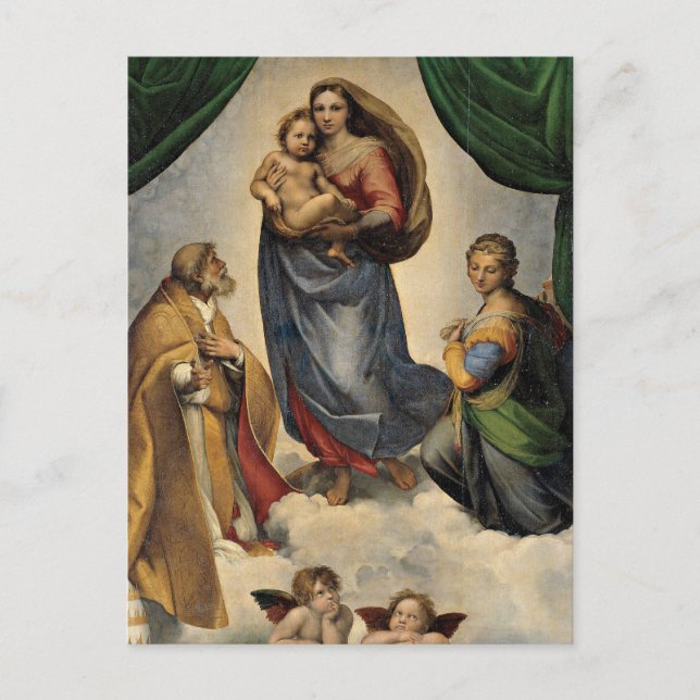 Raphael - Die Sixtinische Madonna Postkarte (Vorderseite)