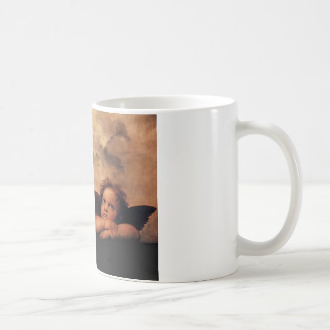 RAPHAEL-Engel Sistine Madonna 2 Engel Kaffeetasse (Rechts)