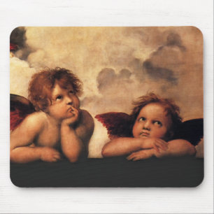 RAPHAEL-Engel Sistine Madonna 2 Engel Mousepad