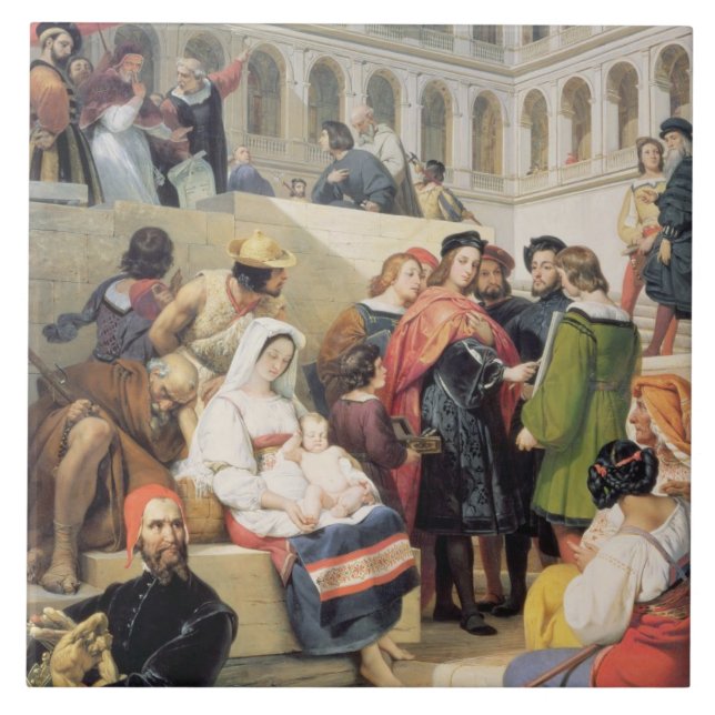 RAPHAEL im Vatikan, 1832 (Öl auf Leinwand) Fliese (Vorderseite)