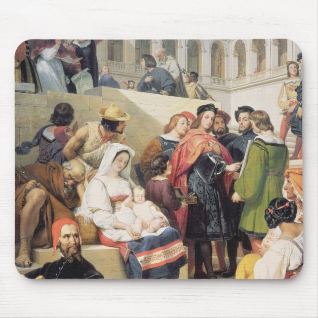 RAPHAEL im Vatikan, 1832 (Öl auf Leinwand) Mousepad (Vorne)