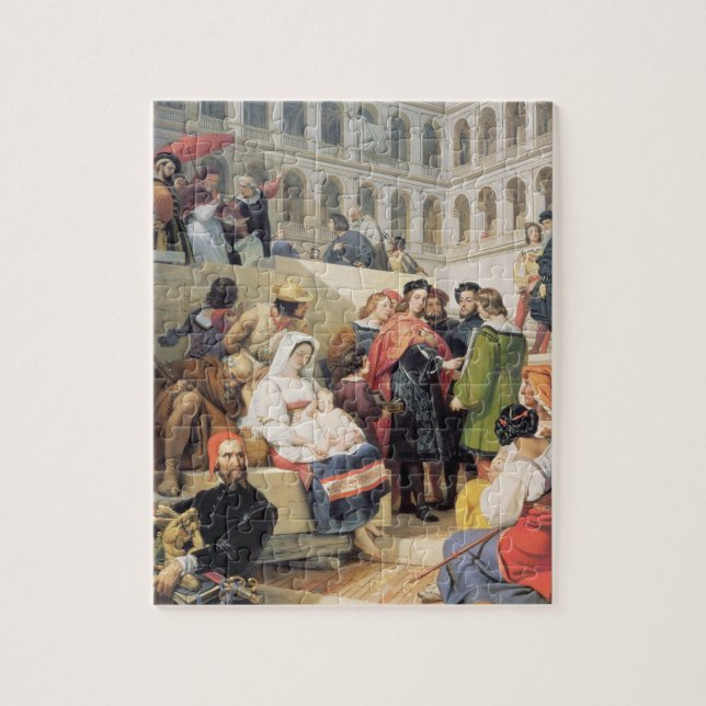 RAPHAEL im Vatikan, 1832 (Öl auf Leinwand) Puzzle (Vertikal)