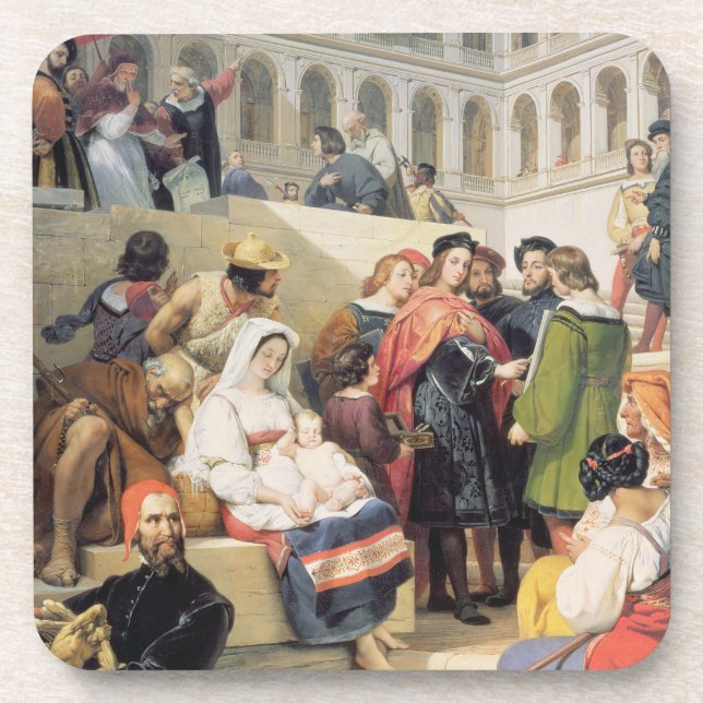 RAPHAEL im Vatikan, 1832 (Öl auf Leinwand) Untersetzer (Vorderseite)