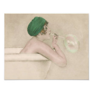 Raphael Kirchner 1916 "Blasen" Vintage-Druck Fotodruck