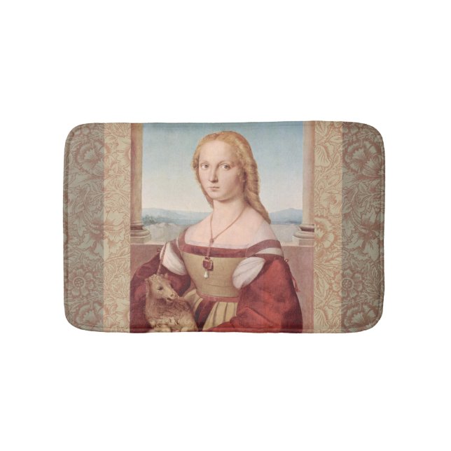 Raphael Lady and Unicorn Classic Badematte (Vorderseite)