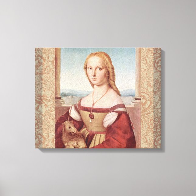Raphael Lady and Unicorn Classic Leinwanddruck (Vorderseite)