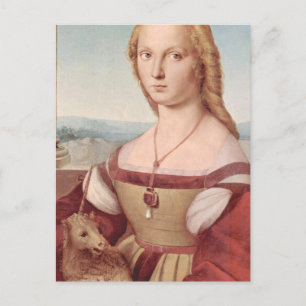 Raphael Lady and Unicorn Classic Postkarte