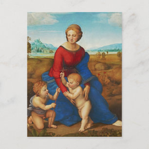 Raphael: Madonna auf der Wiese Postkarte