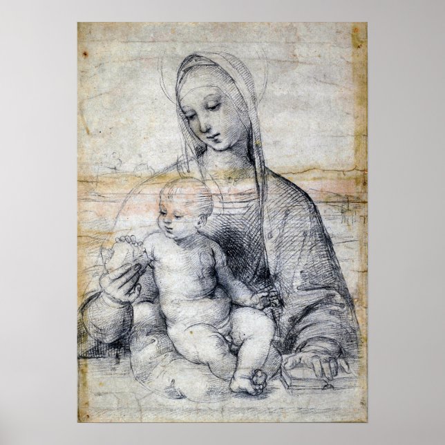 Raphael - Madonna des Granatapfels 1504 Poster (Vorne)