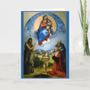 Raphael Madonna & Kind Weihnachtskarte Feiertagskarte