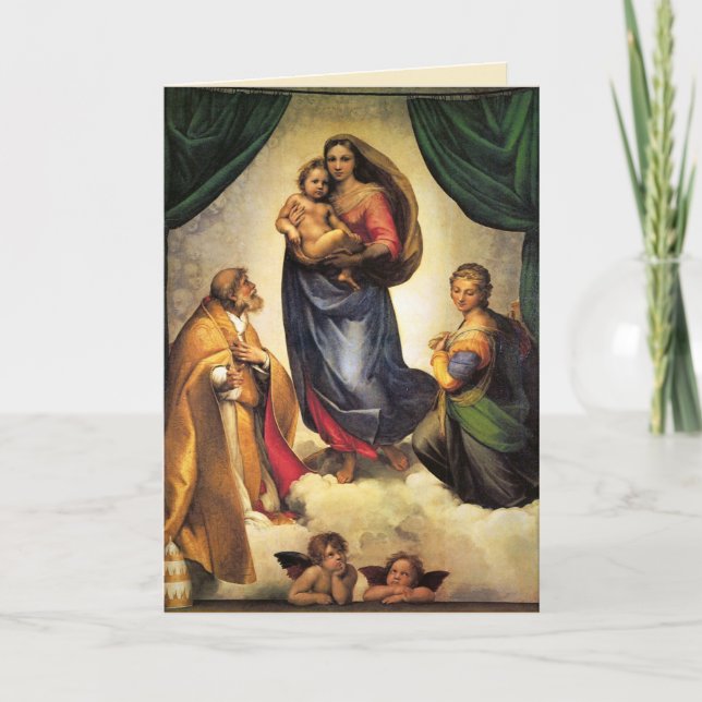 Raphael Madonna & Kind Weihnachtskarte Feiertagskarte (Vorderseite)