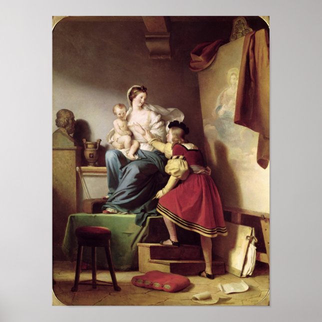 Raphael passt die Pose seines Modells an Poster (Vorne)