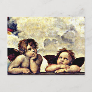Raphael: Putti, Detail aus der Sixtinischen Madonn Postkarte