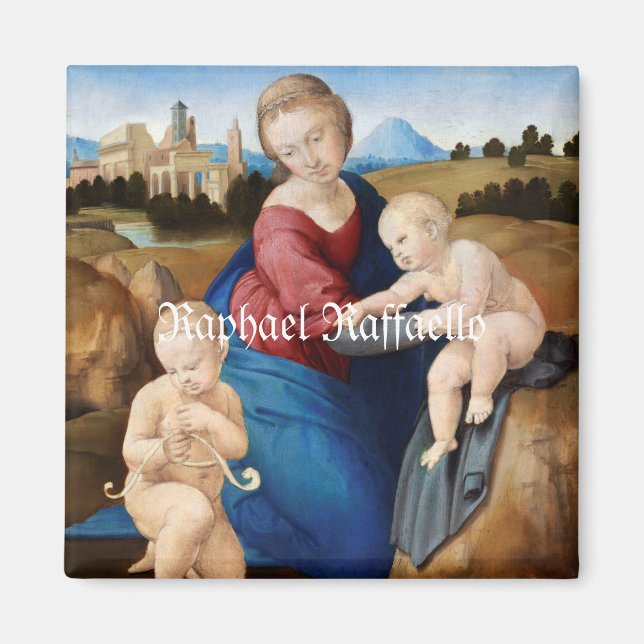 Raphael Raffaello Madonna und Kind Säugling Saint  Magnet (Vorne)