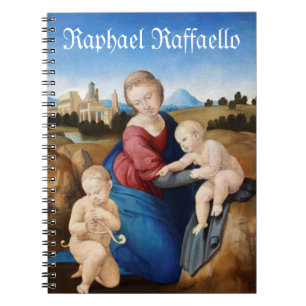 Raphael Raffaello Madonna und Kind Säugling Saint  Notizblock
