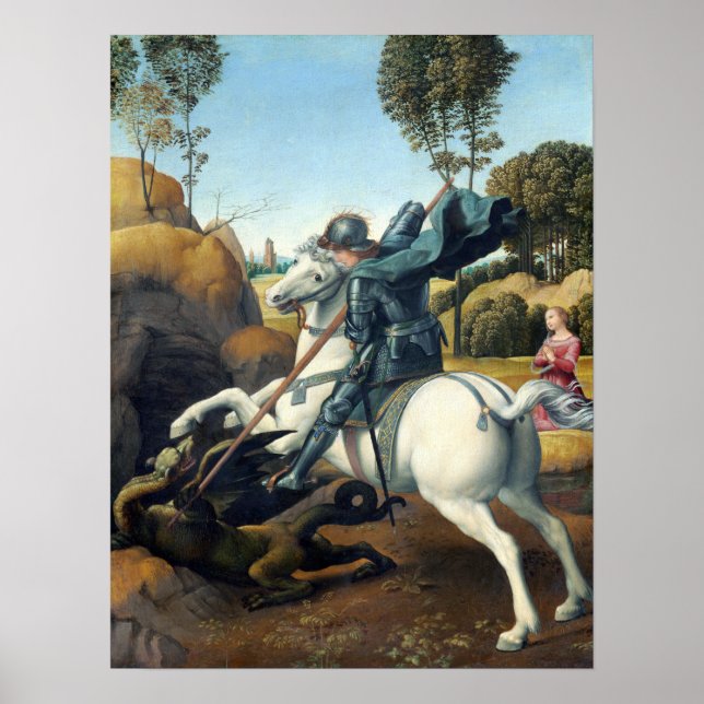 Raphael Saint George und der Drache Poster (Vorne)