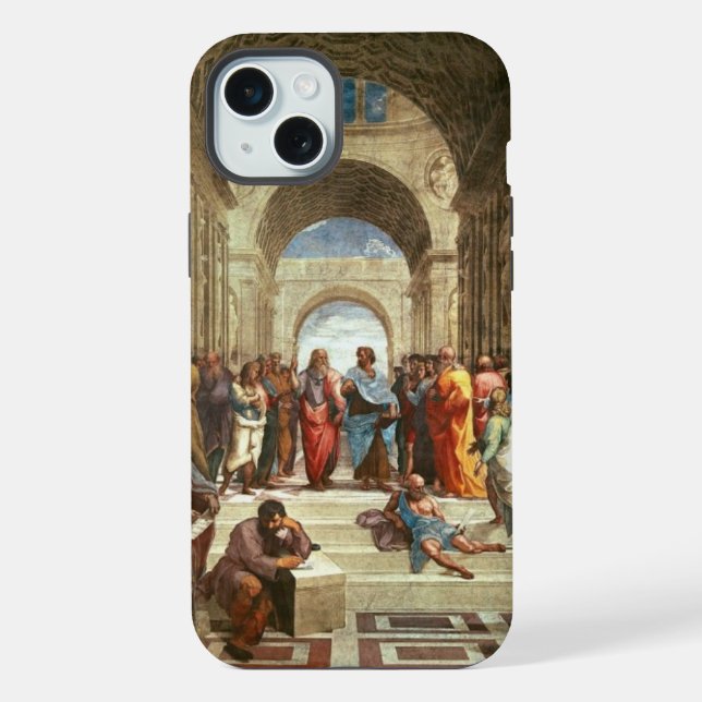Raphael - Schule von Athen, berühmtes Gemälde iPhone Hülle (Rückseite)