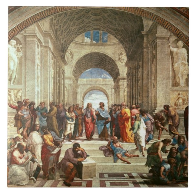 Raphael - Schule von Athen Fliese (Vorderseite)