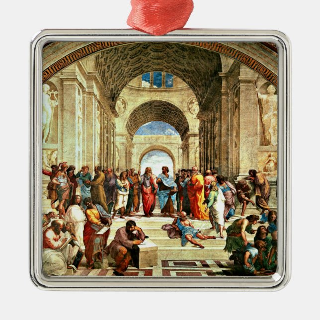 Raphael - Schule von Athen Ornament Aus Metall (Vorne)