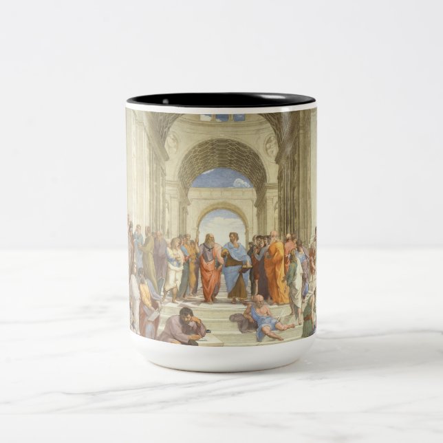 Raphael - Schule von Athen Zweifarbige Tasse (Mittel)