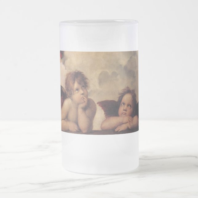 Raphael, Sistinisches Cherub Mattglas Bierglas (Mittel)