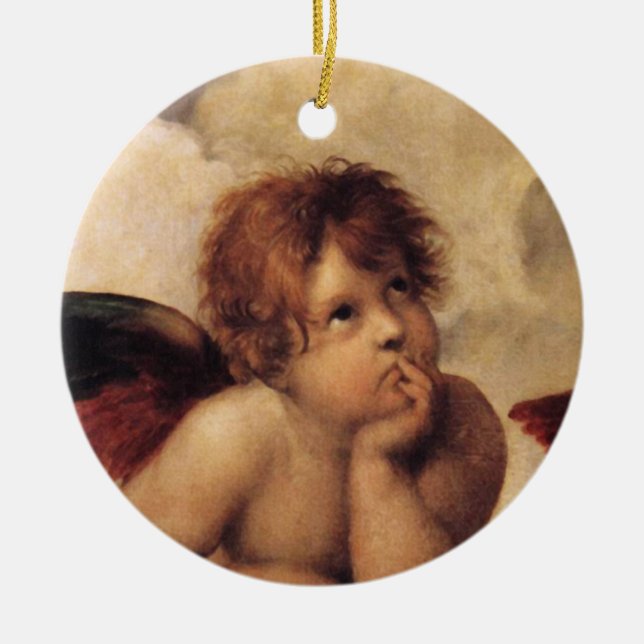 Raphael, Sixine Cherub Keramikornament (Vorne)