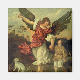 RAPHAEL und Tobias, 1507-8 (Öl auf Platte) Magnet