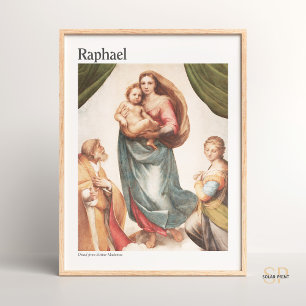 Raphael Vintage-Kunstprint Die Sixtinische Madonna Poster