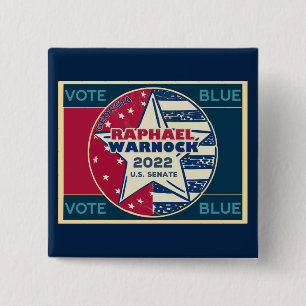 Raphael Warnock Georgia Senator 2022 Abstimmung Bl Button
