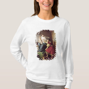 RAPHAEL, welches die Pose seines Modells seins T-Shirt