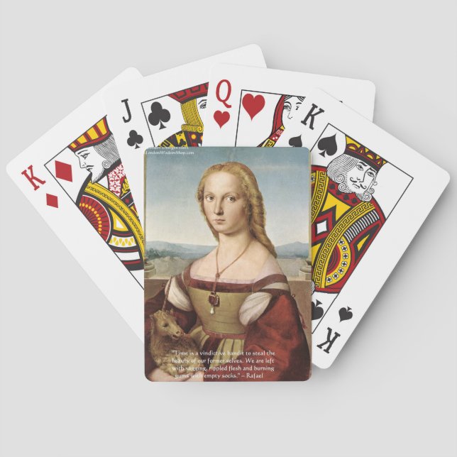 Raphael Woman W/A Einhorn Geschenke & Karten Spielkarten (Rückseite)