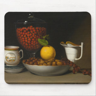 Raphaelle Peale - Still Life - Erdbeeren, Nüsse, Mousepad