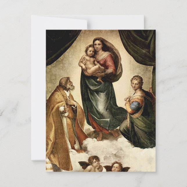 Raphael's Classic "Sistine Madonna" (ca. 1513) Einladung (Vorderseite)