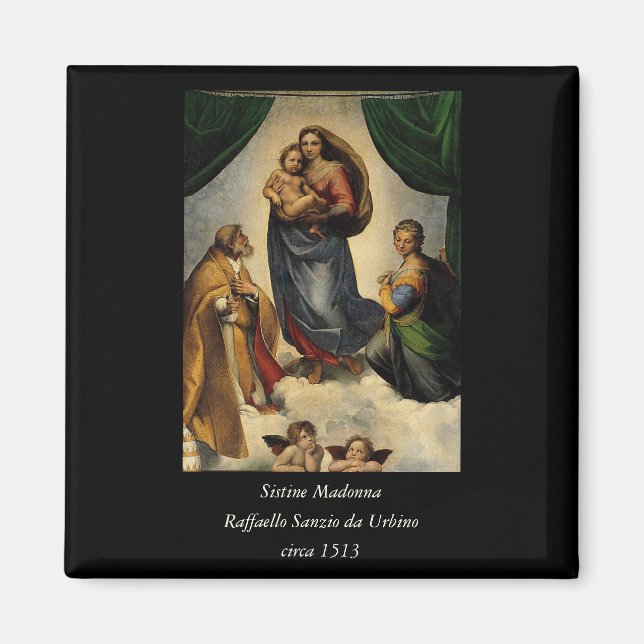 Raphael's Classic "Sistine Madonna" (ca. 1513) Magnet (Vorne)