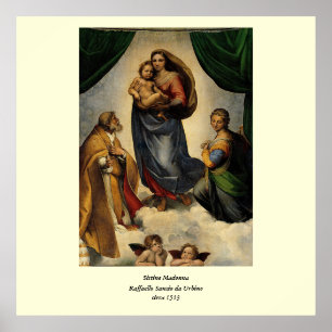 Raphael's Classic "Sistine Madonna" (ca. 1513) Poster