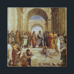 Raphaels Detail "Die Schule von Athen" um 1511 Magnet<br><div class="desc">Ein klassisches Kunstwerk, das in den öffentlichen Bereich übergegangen ist und wunderbare Geschenke und andere Produkte macht. Dies ist eines seiner berühmtesten Gemälde, aus der Mauer des Stanze di Raffaello. Es zeigt eine imaginäre Ansammlung vieler berühmter Denker des antiken Griechenlands, darunter Pythagoras, Zeno, Euclid, Archimedes, Aeschines, Epicurus, Anaximander, Empedocles, Alcibiades,...</div>