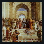 Raphaels Detail "Die Schule von Athen" um 1511 Poster<br><div class="desc">Ein klassisches Kunstwerk, das in den öffentlichen Bereich übergegangen ist und wunderbare Geschenke und andere Produkte macht. Dies ist eines seiner berühmtesten Gemälde, aus der Mauer des Stanze di Raffaello. Es zeigt eine imaginäre Ansammlung vieler berühmter Denker des antiken Griechenlands, darunter Pythagoras, Zeno, Euclid, Archimedes, Aeschines, Epicurus, Anaximander, Empedocles, Alcibiades,...</div>