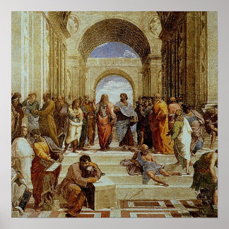 Raphaels Detail "Die Schule von Athen" um 1511 Poster