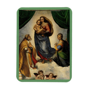 Raphaels Klassiker "Sistina-Madonna" (ca. 1513) Magnet