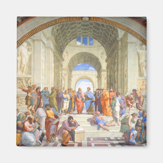 Raphael's School of Athens (Plato und Aristoteles) Magnet (Vorne)