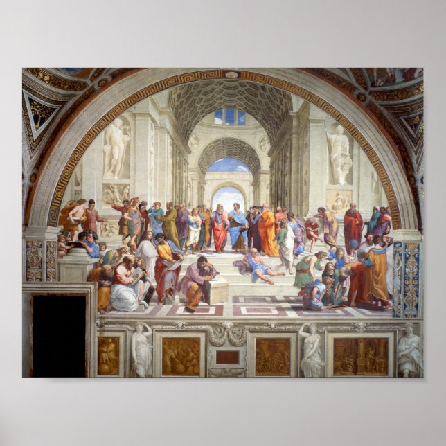 Raphaels Schule von Athen (1511) Poster (Vorne)