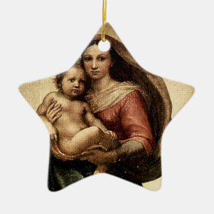 Raphaels "Sistina-Madonna" Detail (circa 1513) Keramik Ornament