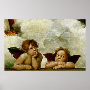 Raphael's "Sistine Madonna" (ca. 1513) (Detail) Poster
