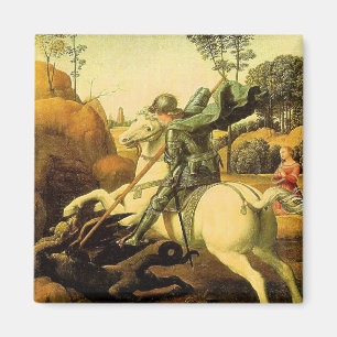 Raphaels "St. Georg und der Drache" (ca. 1505) Magnet