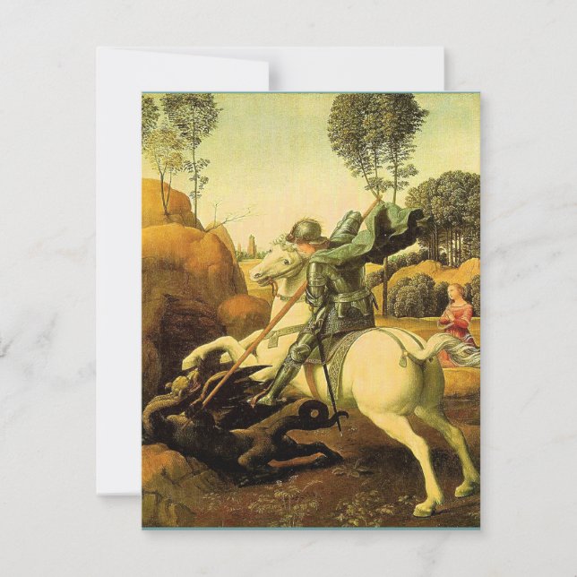 Raphael's "St. George and the Dragon" (ca. 1505) Einladung (Vorderseite)