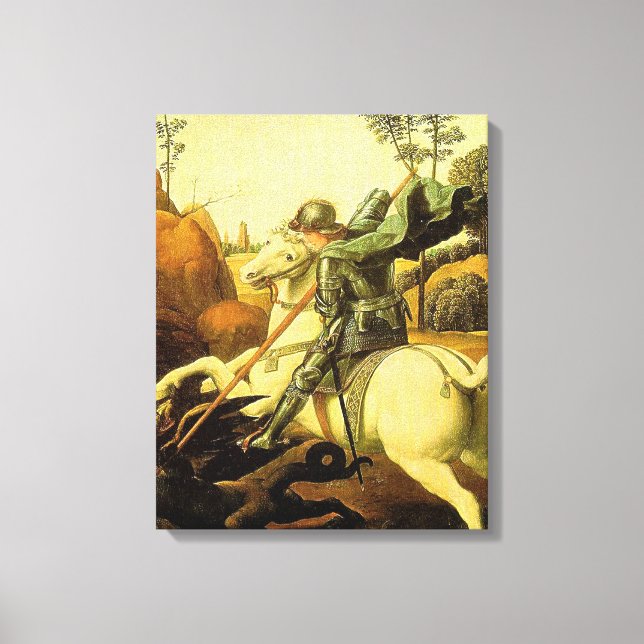 Raphael's "St. George and the Dragon" (ca. 1505) Leinwanddruck (Vorderseite)